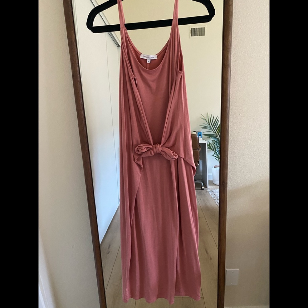 The Vanity Room tie front maxi dress
